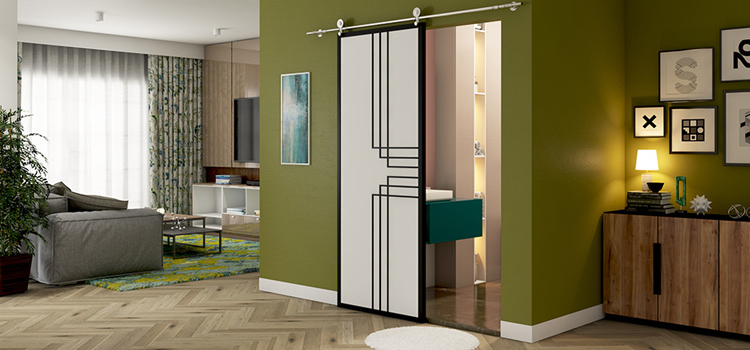 sliding bathroom door installation in Monterey Park